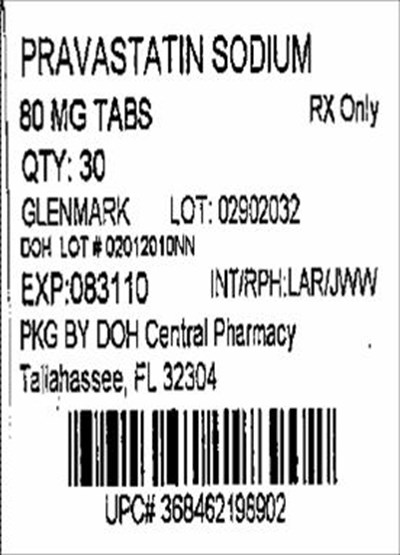 80mg Label - Pravastatin 80mg(Glenmark)